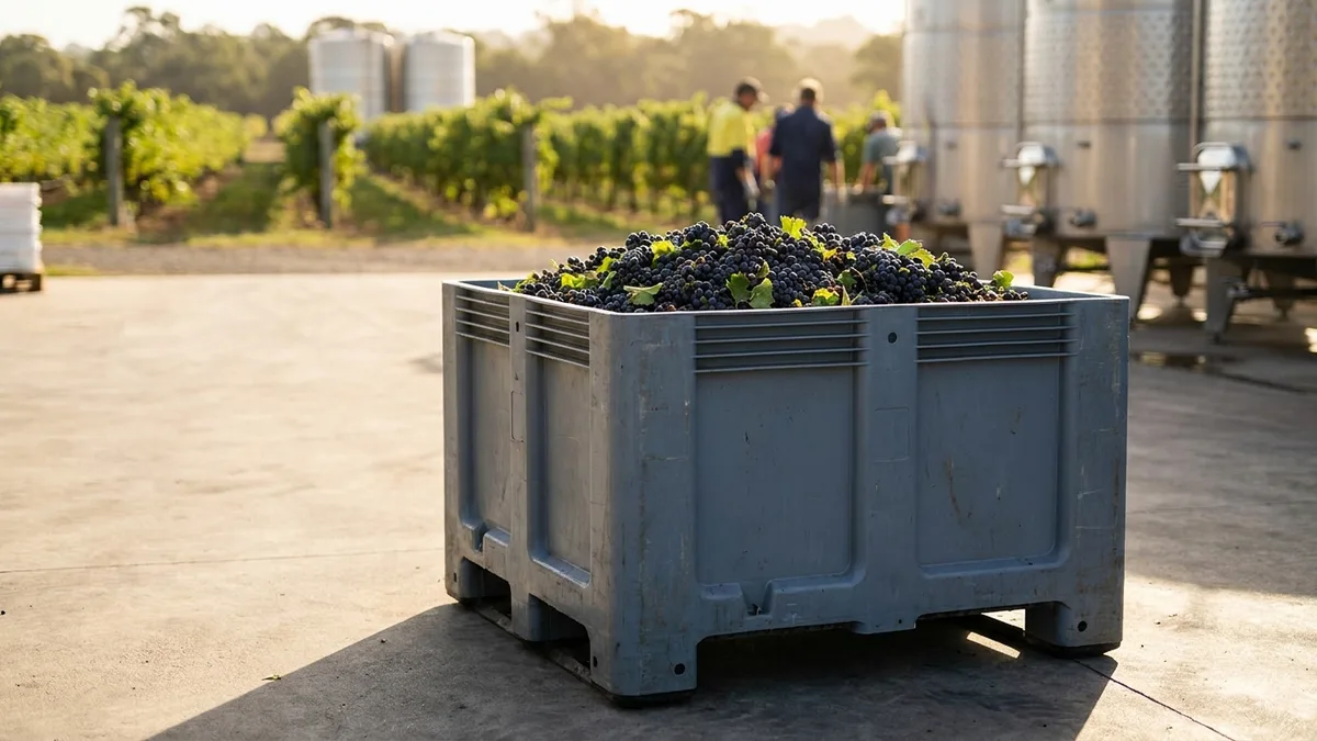 Solid Euro Bulk Container in use