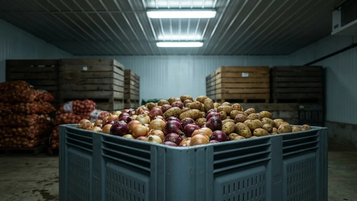 Solid ISO Plastic Bulk Container in use