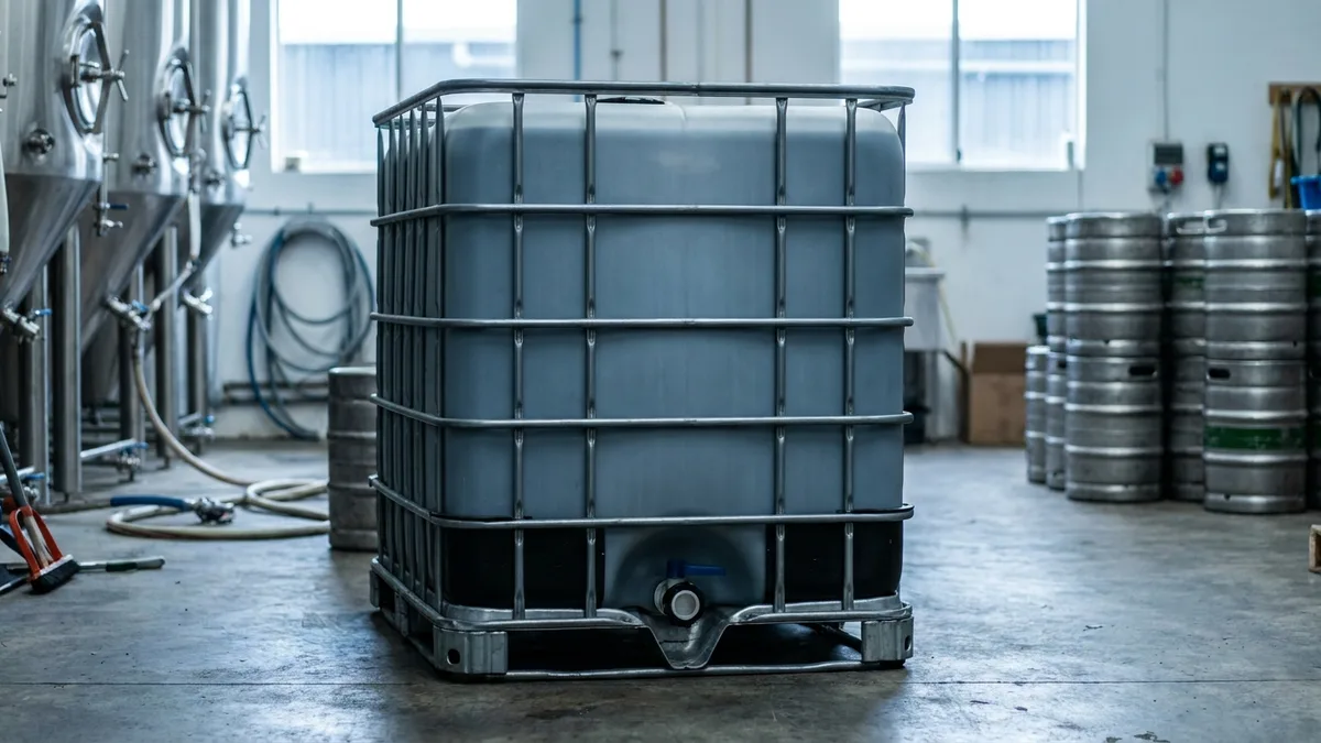 Folding Solid Bulk Container (IBC) in use