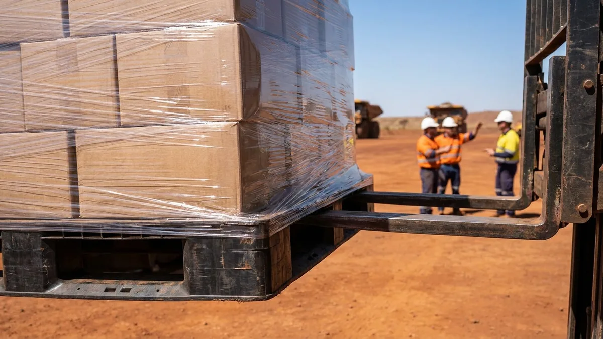Light Weight Plastic Pallet in use