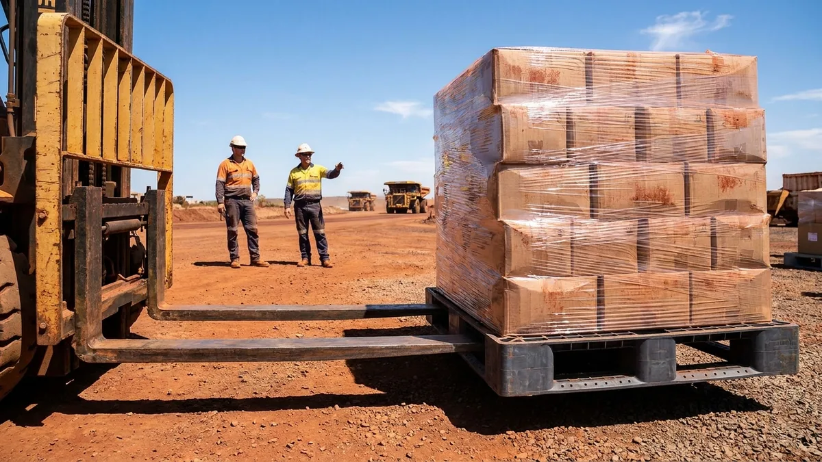 Used Bulk Bag Plastic Pallet in use