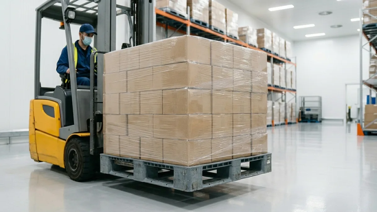 Light Weight Plastic Pallet in use