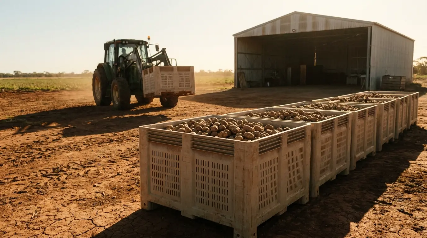 Field harvest bins vs packhouse bins: why one bin rarely does both jobs