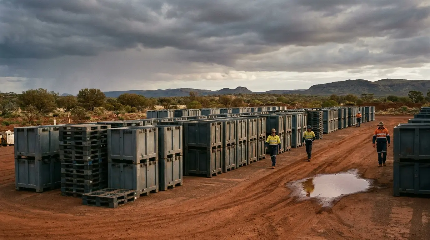 Laydown yard storage layout: why the ground, not the sun, retires a mine fleet