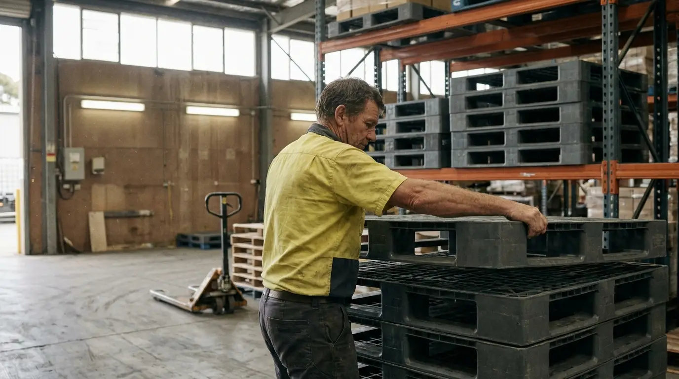 Pallet weight and manual handling: which plastic pallet can a person actually lift?