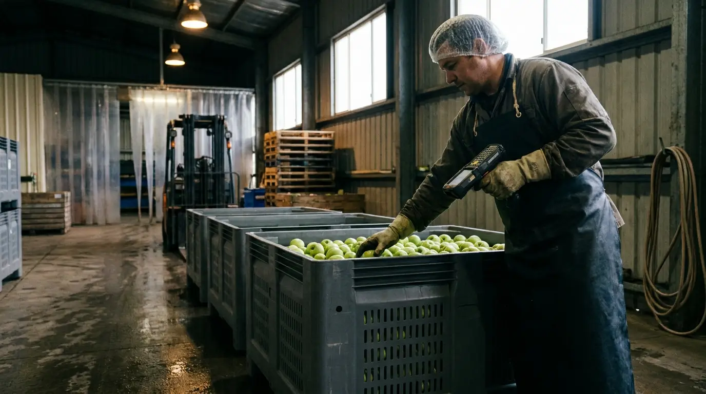 Bin & crate traceability: lot codes, labelling and being recall-ready