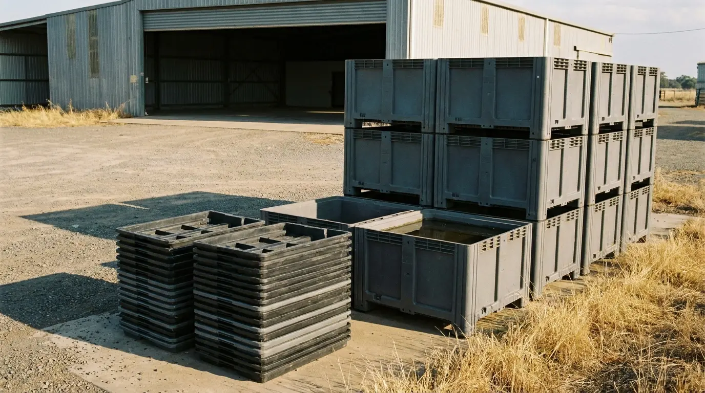 Storing empty produce bins off season: what storage life does to your yard