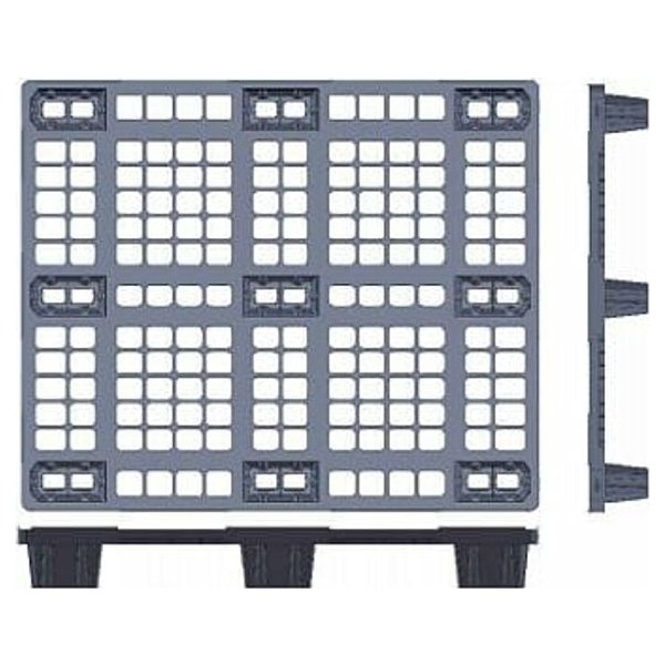 Medium Duty ISO Export Plastic Pallet BPB-1210-3