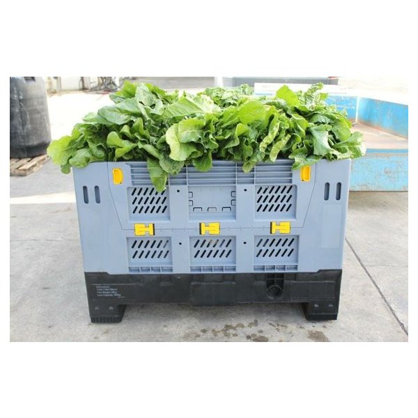 Folding Vented Pallet Box with Lid BPB-K1165VL